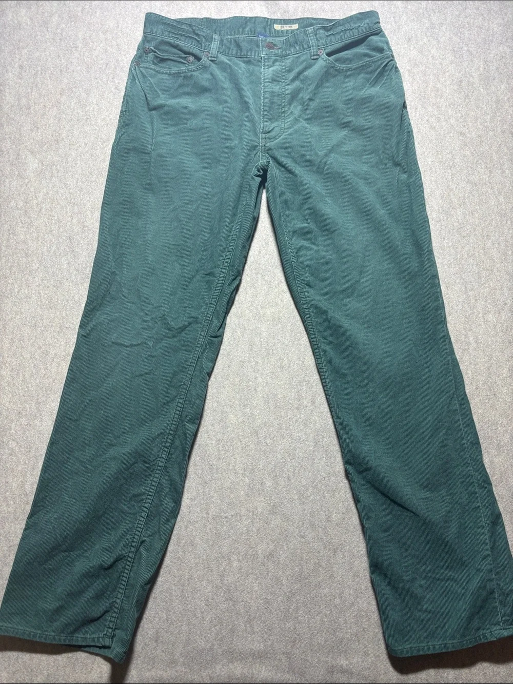 VTG Polo Ralph Lauren Pants Mens 32x32 Green Preston Corduroy Preppy (6)